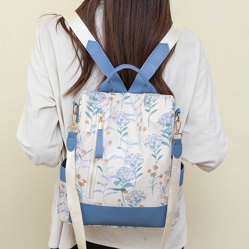 New Anti theft Backpack Fashion Korean Handheld Womens Backpack Large Capacity Casual Commuter Womens Bag