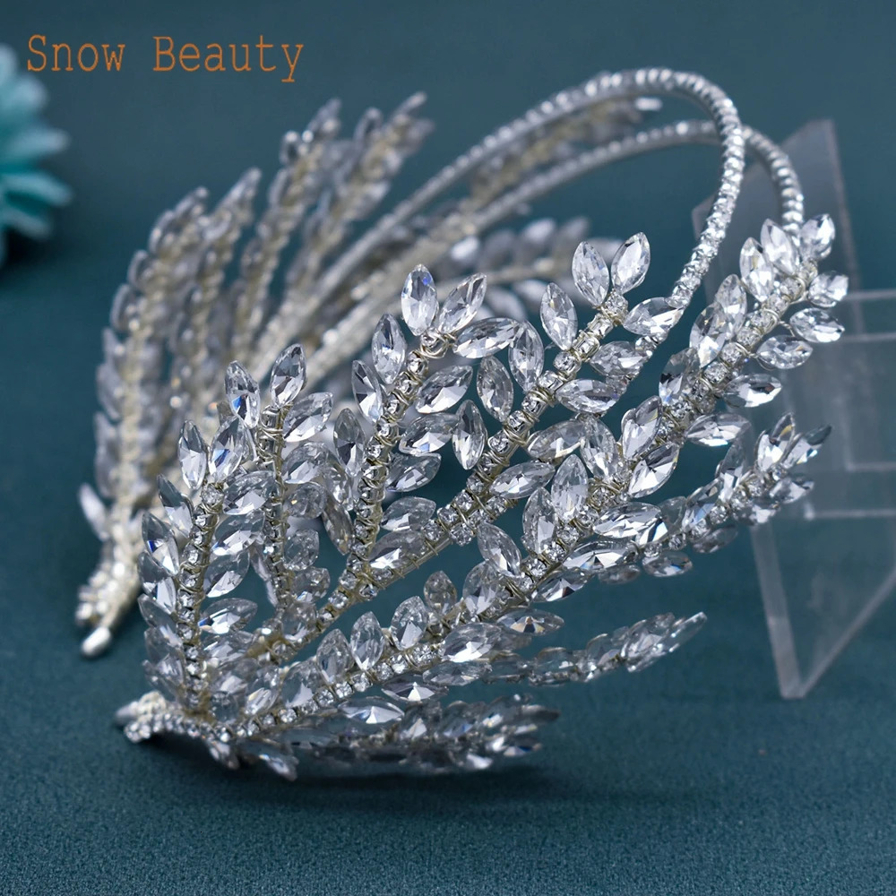 DZ019 Rhinestone Bridal Headband Woman Headpiece Wedding Hair Accessories Bride Tiara Pageant Headdresses Wedding Head Hoop 250117