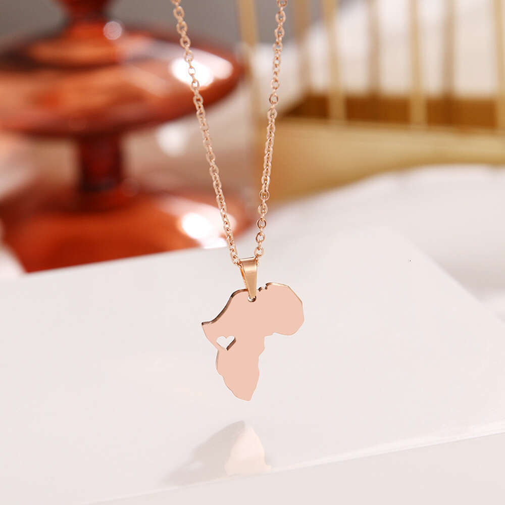 Continental Map Pendant Africa Necklace