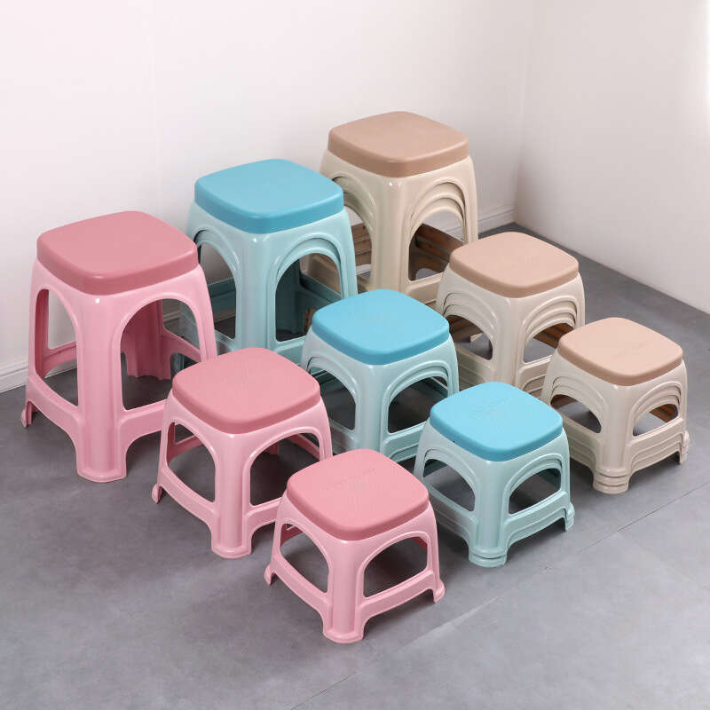 0174 Plastic adult household small low stall stool, stackable chair