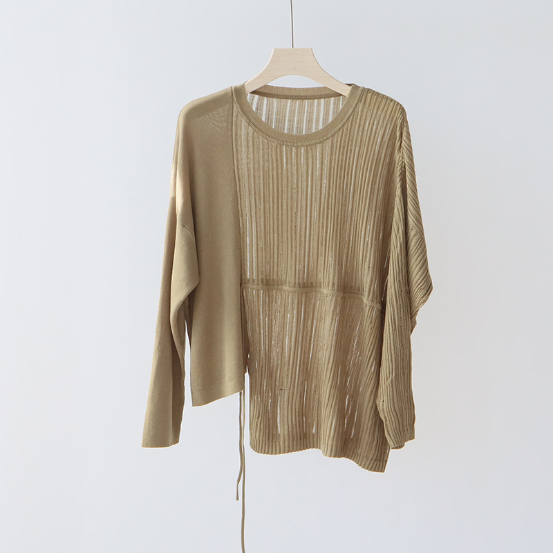 LLPXZ2 2025 Charm Fit Beige Cotton knitwear dress