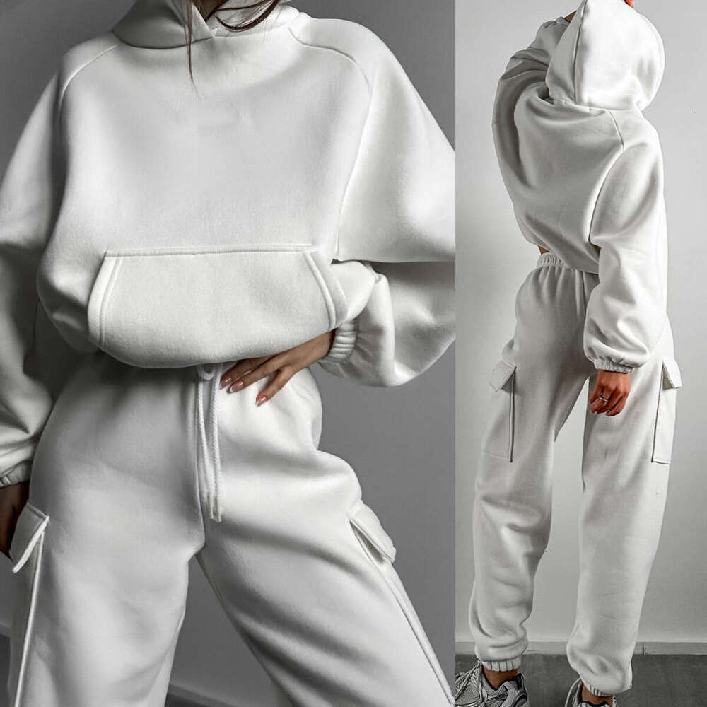 European American Spring Autumn Women's Fashion Sports and Leisure Hoodie Set 2025 Versatile Style New Trendy Clothing Ins