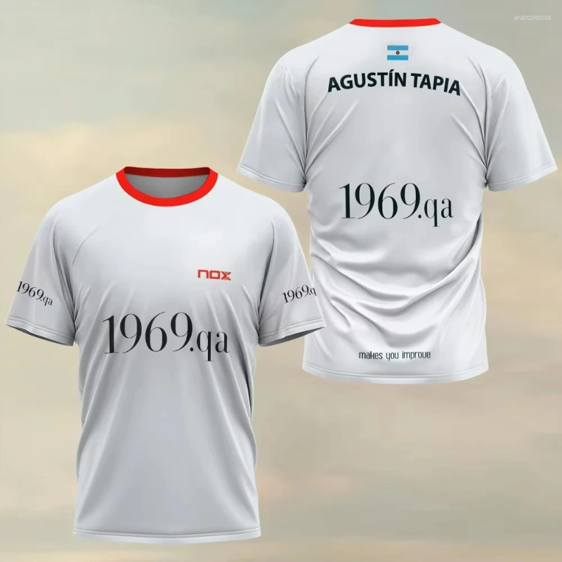 Men's T Shirts Padel Print Summer Men Tshirt Unisex Fitness Sports Breathable T-shirt Ultra-thin Tennis Top Clothing