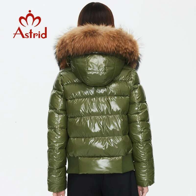 Astrid 2022 New Winter Women's Coat Women Warm Thick Parka Fashion Black Short Jacket With Raccoon Fur Hood Female Clothing 7270