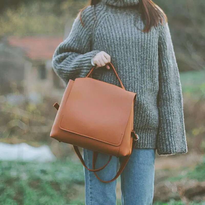 Korean Style Women Retro Backpacks Satchels Girls Students School Minimalist Shoulder Bags Handbags Totes Mochilas Mujer