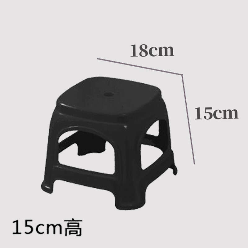 0174 Plastic adult household small low stall stool, stackable chair
