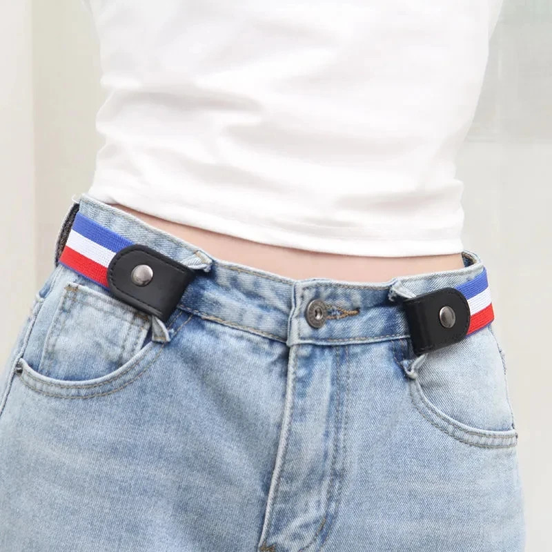 Simple And Fashionable WomenS Belt Elastic Lazy MenS Woven Invisible Seamless Unisex Jeans Length Adjustable 250114