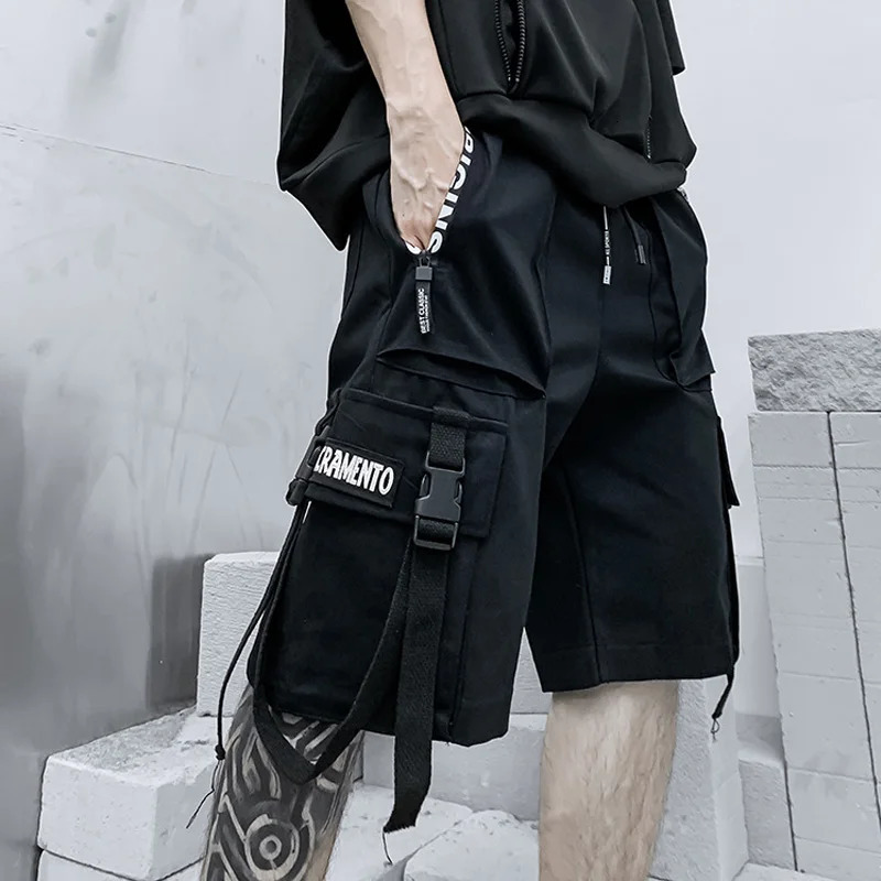 Summer Shorts Men Harajuku Streetwear Casual Mans Cargo Shorts Fashion Techwear Japanese Korea Hip Hop y2k Punk Male Clothing 250108