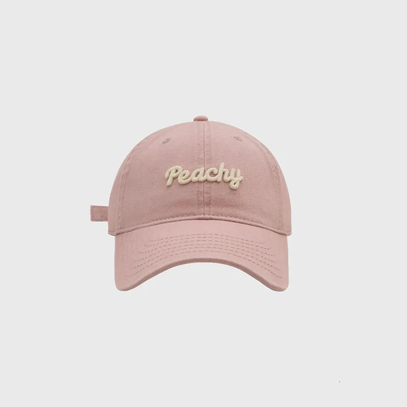 Korean Style Rose Red Color 3d Letters Embroidery Women Baseball Cap Ventilation Men Visor Cap Summer Outing Easymatch Skull Cap 250117
