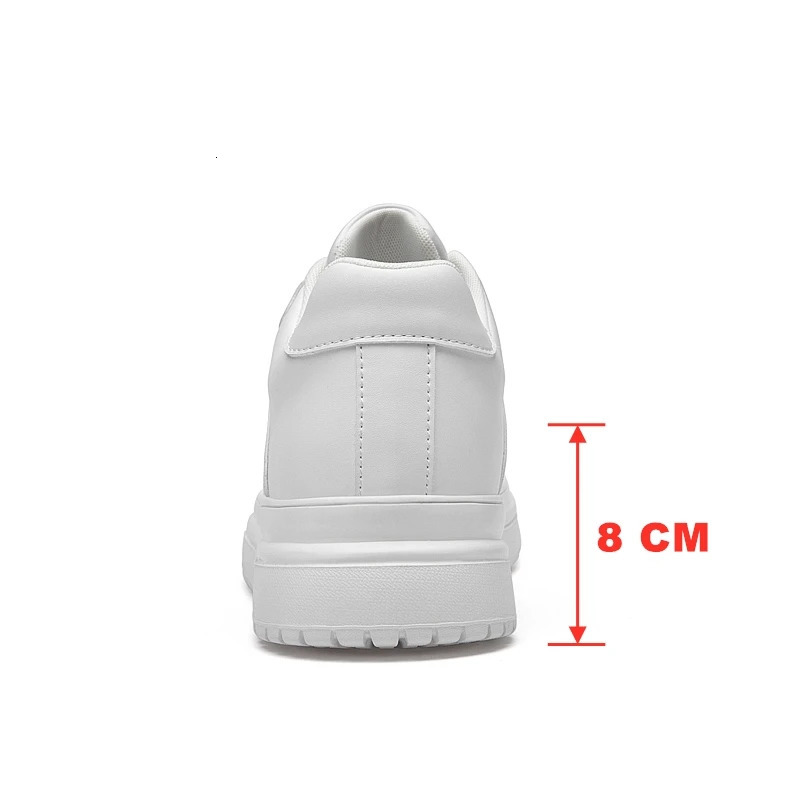 Lift Sneakers Man Elevator Shoes Height Increase Insole 8cm White Taller Shoes Men Leisure Fashion Comfortable Breathable Sports 250113