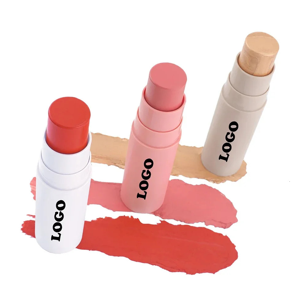 Private Label Single-head Blush Stick Custom Pigment Multi-color Waterproof Non-smearing Makeup Wholesale 250108
