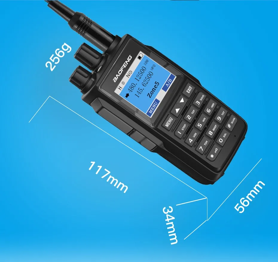 Hot sell Baofeng UV-22GD VHF UHF 3 Band RX SCAN Funtion two way radio 999CH Tri Band Type-C charger ham radio