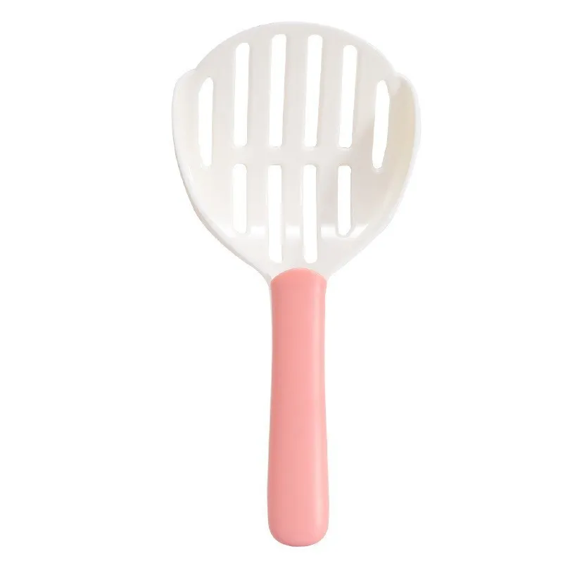Plastic Litter Shovel 22.5*11cm Hollow Grooming Scoop Long Handle Convenient Pick Up Cat Excrement Cleaning