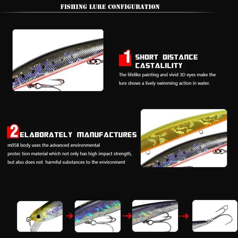 Minnow Fishing Lure For Casting Floating Saltwater 125mm 15g Trout Pike Artificial Swimbait Wobbler Hard Baits Jerkbait Lure M250118