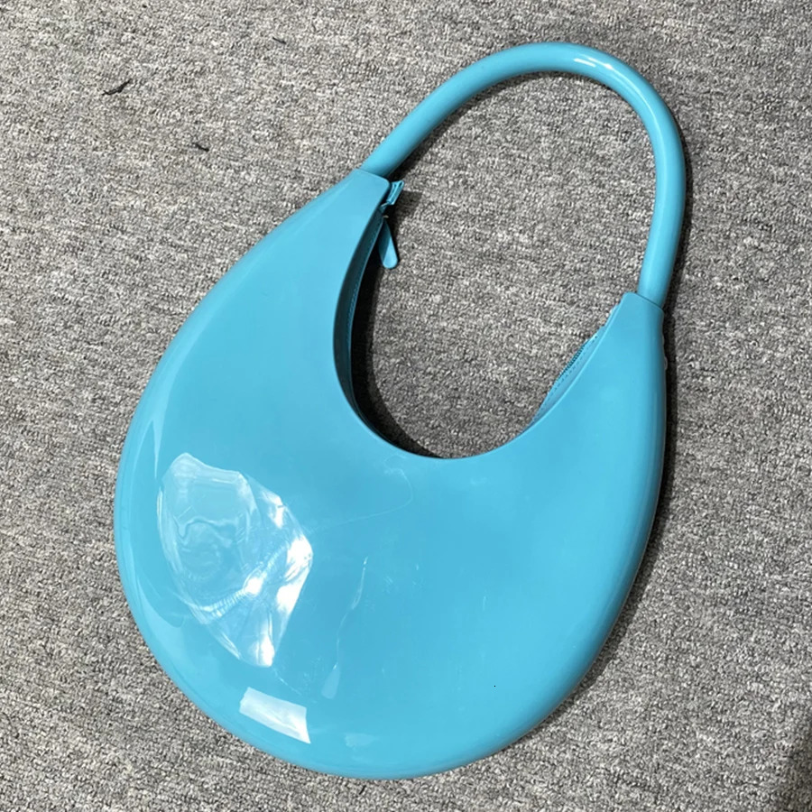 Fashion PVC Jelly Shoulder Bag Fashion Crescent Underarm Bag Summer Macaron Purse and Handbag Travel Commuting Bolso Mujer 250110