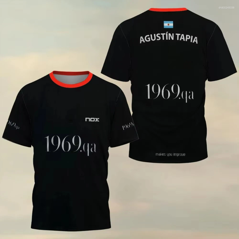 Men's T Shirts Padel Print Summer Men Tshirt Unisex Fitness Sports Breathable T-shirt Ultra-thin Tennis Top Clothing