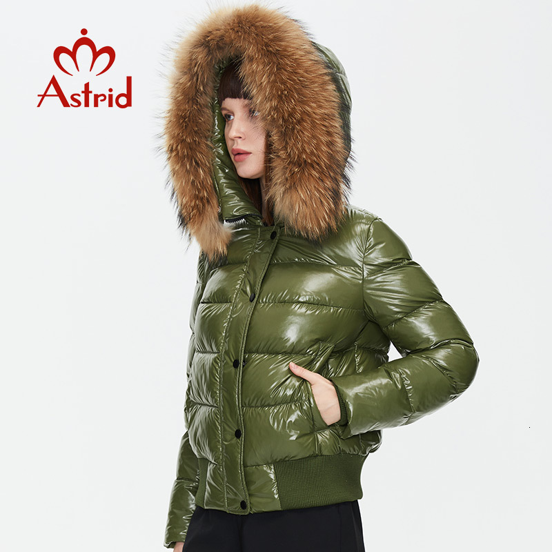 Astrid 2022 New Winter Women's Coat Women Warm Thick Parka Fashion Black Short Jacket With Raccoon Fur Hood Female Clothing 7270