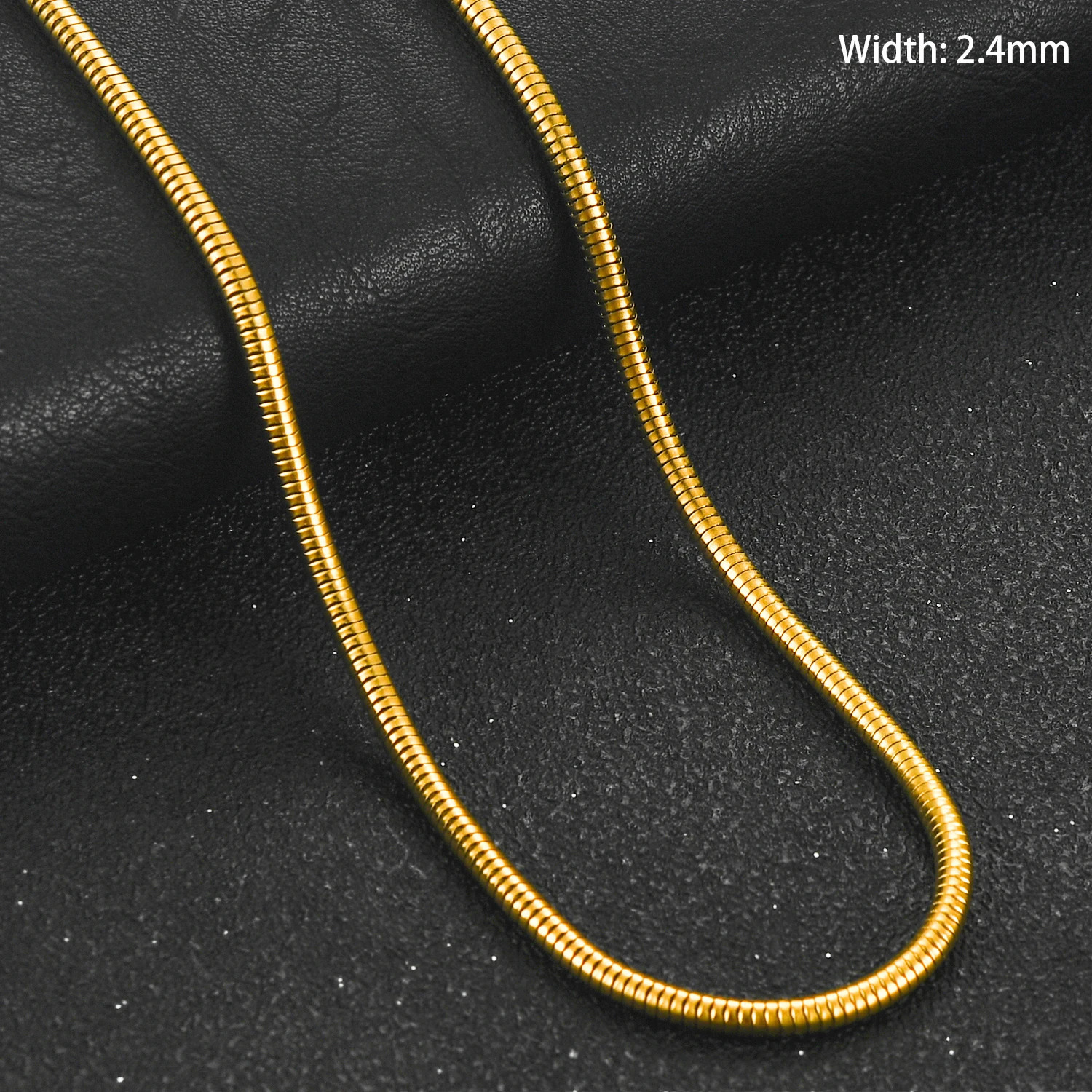 115244mm Basic Stainless Steel Round Snake Chain Necklace Gold Color Plated Choker on Neck Clavicle Jewelry Accessories 250114