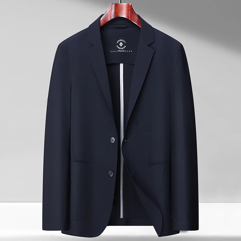 High-end Fashion No Lining West Spring and Summer Light Breathable Smooth Light Leisure Sunscreen Suit Jacket Men 250109