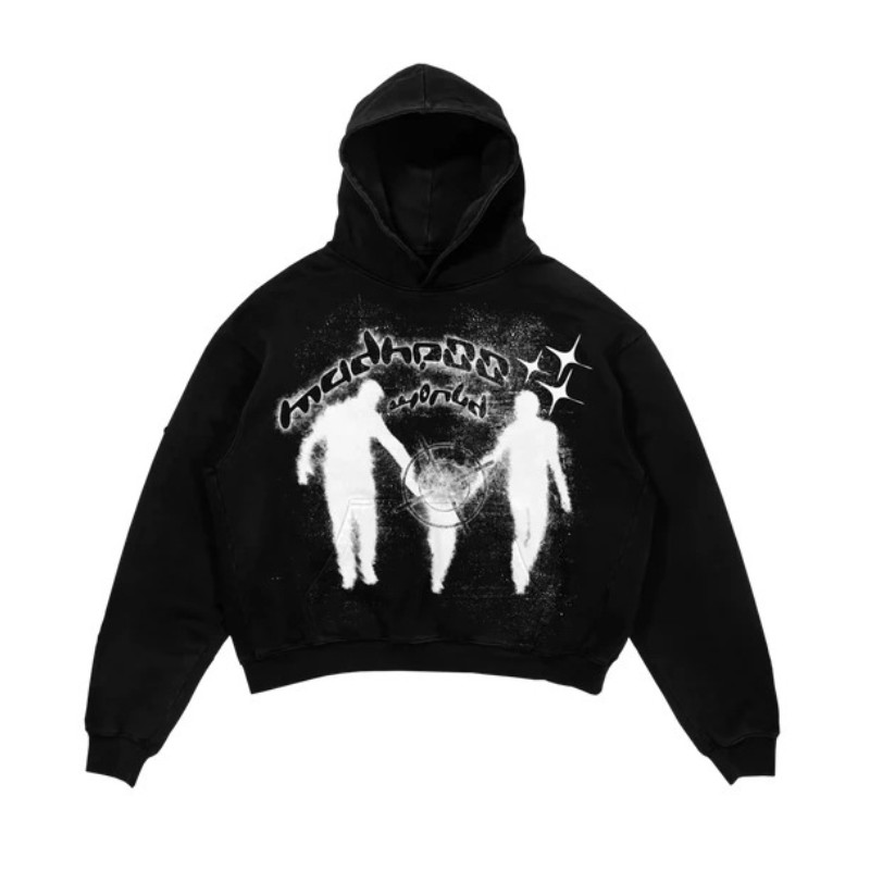 Woman Hoodies Y2K Harajuku Spider Butterfly printed letters Pullover Sweatshirts Large size man Hoodie cardigan Sport Letter Sweatshirt Casual Clothin