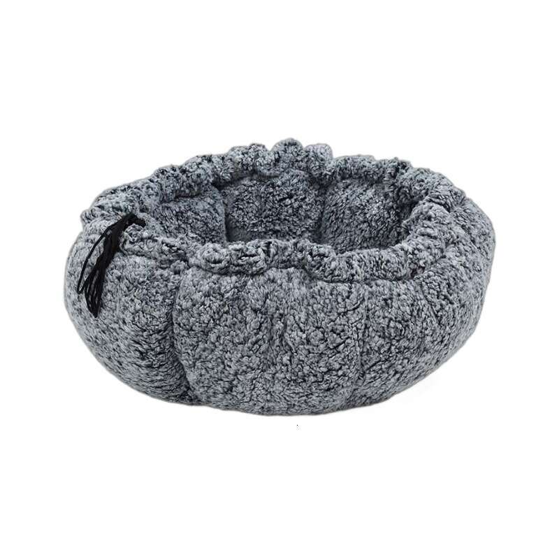 Dual-Purpose Pet Plush Flower Bed, Deep Sleep Bed for Winter, Warm, Comfortable, and Soft Round Pet Bed