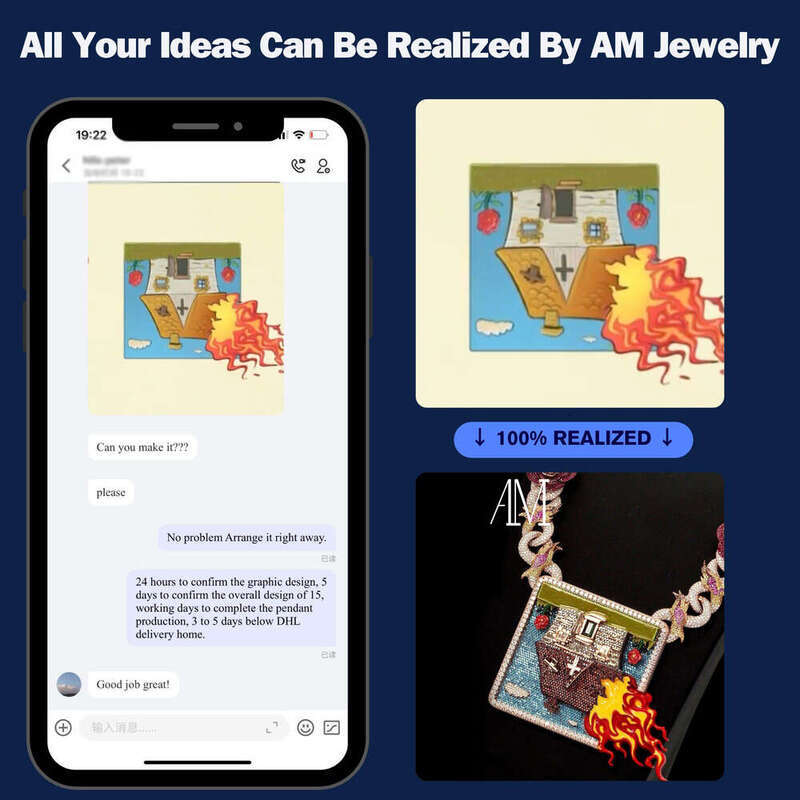 VVS Moissanite Gold-Plated Double R Hip Hop Pendant with Customized Ice Out Design