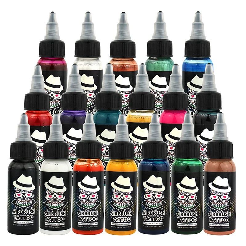 OPHIR Spray-painted Tattoo Pigment Airbrush Special Human Body Color Material Tattoo Pigment Body Art Color 30ml/Bottle 250114