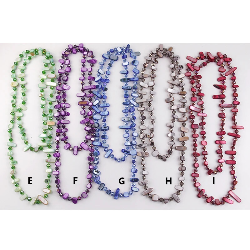 Fashion Halsband Rainbow Crystal and Shell Necklace Suitable for Womens Gifts 250109