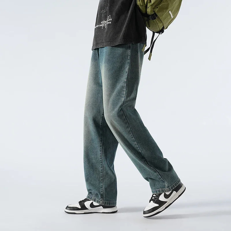 Tall Men Clothing Store Extra Long Length 115cm Jeans Straight Lengthen Trouser Male 190cm 195cm Young Slim Thin Leg People Pant 250116