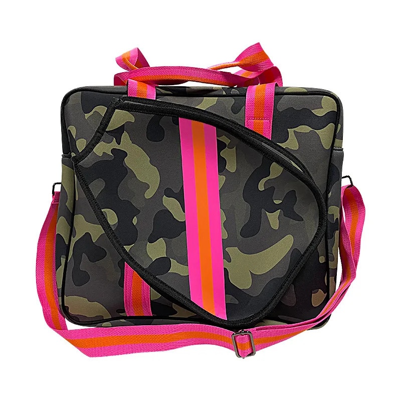Neoprene Waterproof Printed Tote Bag Crossbody Pickpocket Racket Bag Fitness Sports Badminton Tennis Racket Bag for Men Women 250117