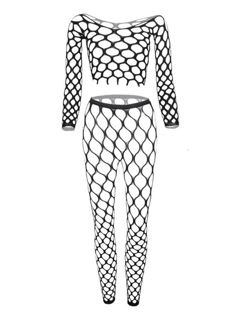 Erotic Gentlemen Sleepwear Fishing Net Full Body Stockings Adult Mens Sexy Tight Lingerie Clothes Male Jumpsuit Night Club Wear 250115