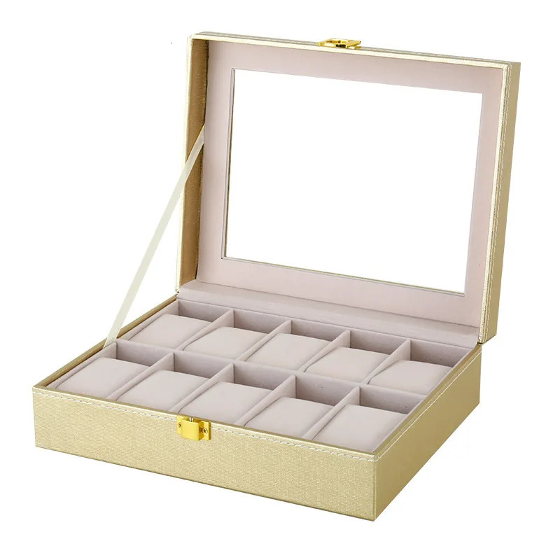 Watch Box Organizer for Men Women 6/10/12Girds Watch Case Jewelry Storage Leather Watch Display Personalized For Gifts 250117