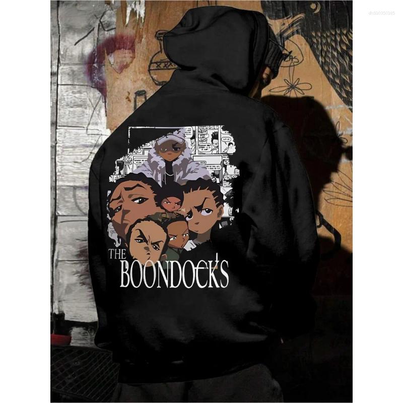 Men's Hoodies Boondocks Anime-Inspired Hoodie Casual & Stylish Long Sleeve Pullover With Kangaroo Pocket Comfortable Personality