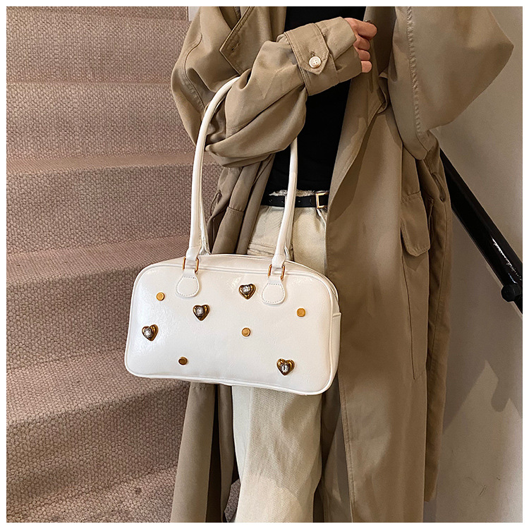 Women 2025 new autumn and winter fashion boom simple Boston shoulder bag free shipping