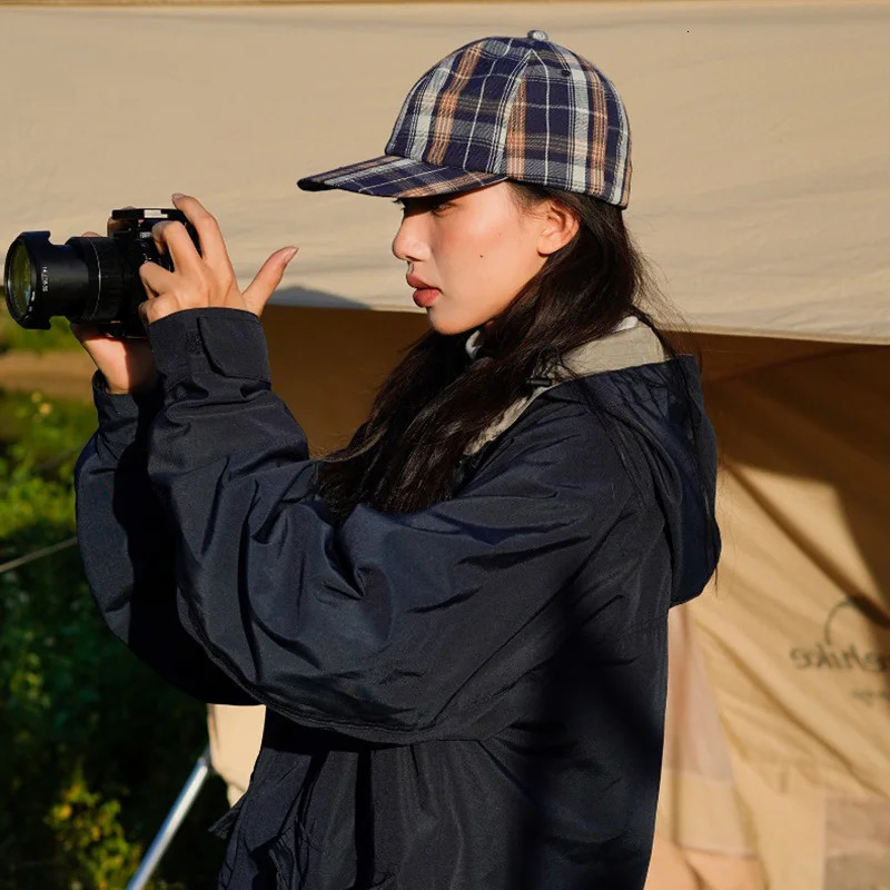 Korea Fashion Striped Adjustable Womens Baseball Cap Summer Fitted Cap 250117