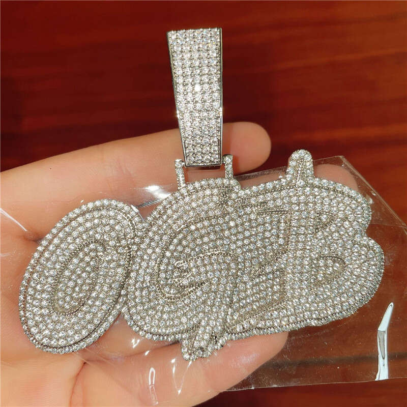 New Fashion Gold Plated Full CZ Dia Stone Ice Out DIY Custom Name Letters Pendant Necklace With Free 3mm 24inch Rope Chain Nice Jewelry Gift