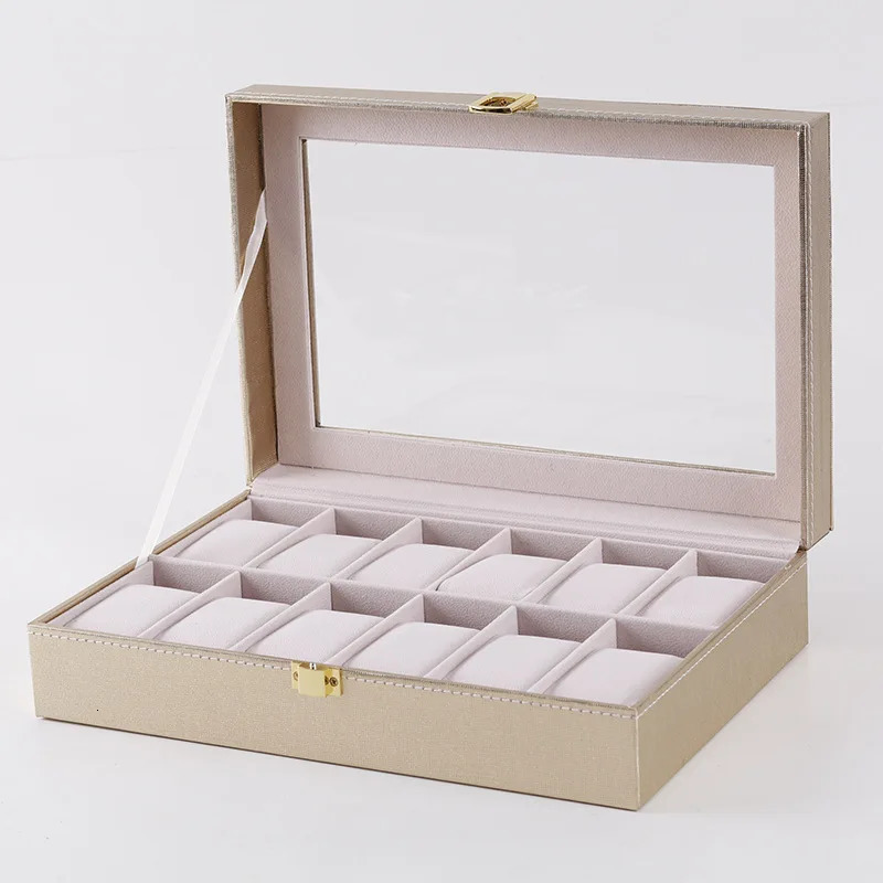 Watch Box Organizer for Men Women 6/10/12Girds Watch Case Jewelry Storage Leather Watch Display Personalized For Gifts 250117