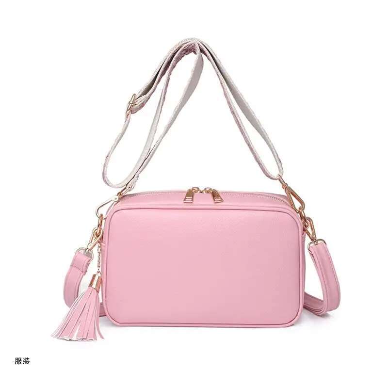 D0ud European And American Tassel Women's Ethnic Shoulder Strap Phone Wallet Leather Crossbody Bag