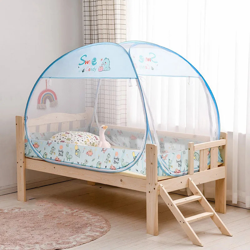 Summer Childrens Bed Mosquito Net Cartoon Baby Crib Mosquito Net Full-coverage Universal Foldable Yurt Anti-fall Mosquito Net 250115