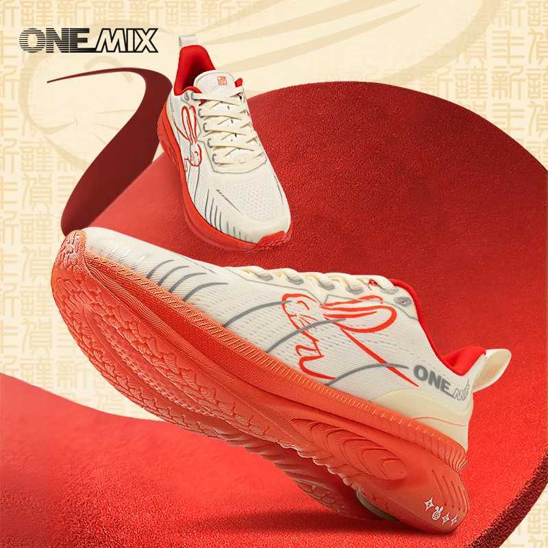 ONEMIX 2024 New Sneakers Buffer Running Shoes Heavyweight Runners Men Non-slip Breathable Lightweight Outdoor Sport Shoes Z250304