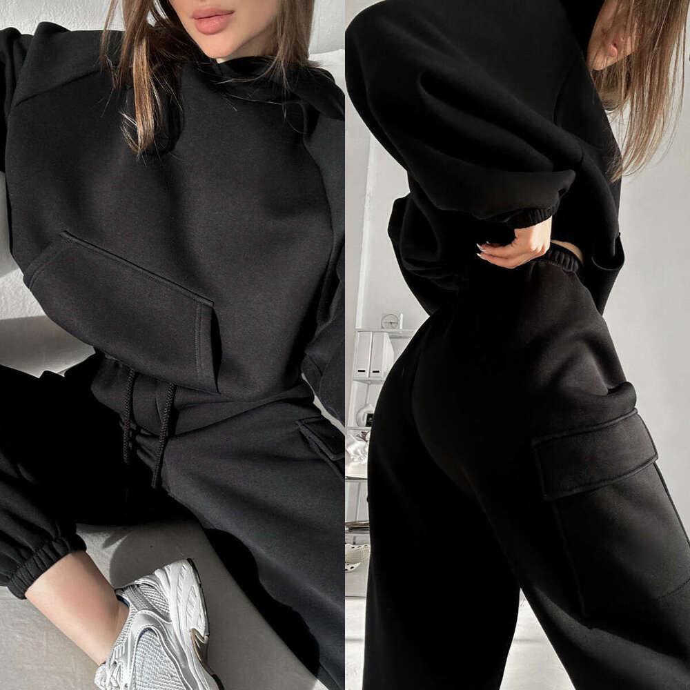 European American Spring Autumn Women's Fashion Sports and Leisure Hoodie Set 2025 Versatile Style New Trendy Clothing Ins