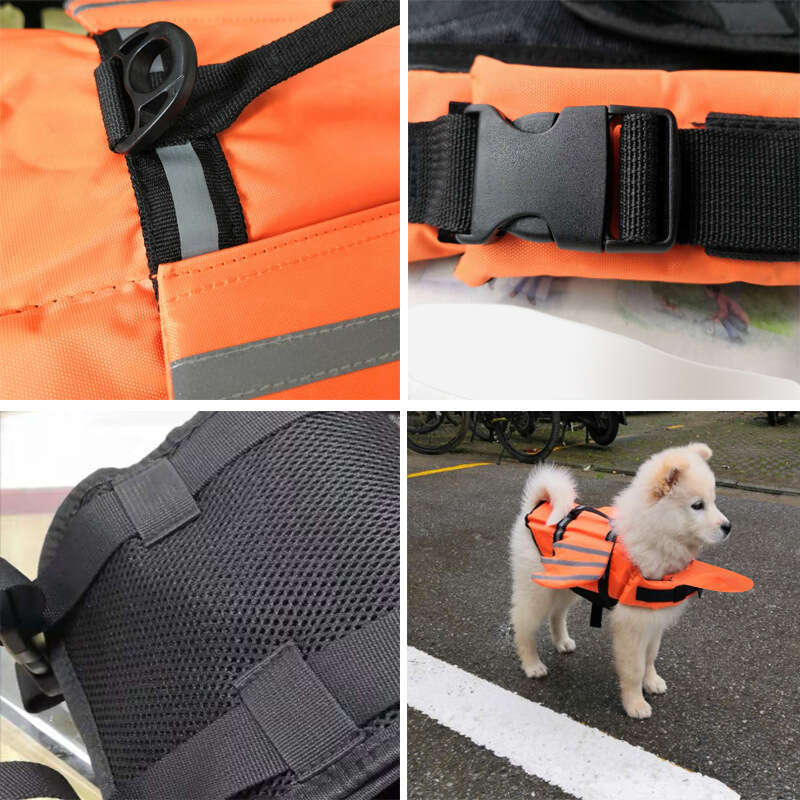 New Reflective Pet Life Jacket, Outdoor Dog Swimsuit with Angel Wings, Summer Dog Life Vest
