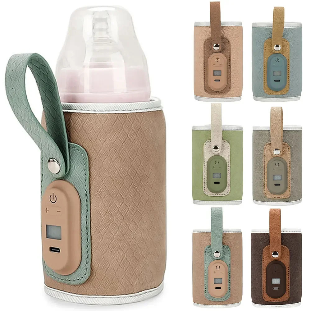 Portable Bottle Warmer USB Powered Digital Display Baby Cup Milk Heat Keeper for Car Outdoor Travel 250117