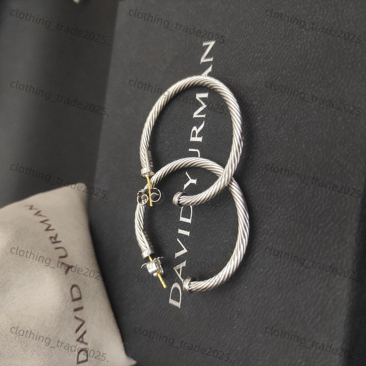 silver Simple Niche david yerman Designer Metal Light Earrings For Women Fashion Luxury Elegant Jewelry david Party Gifts 18k gold plated 92d