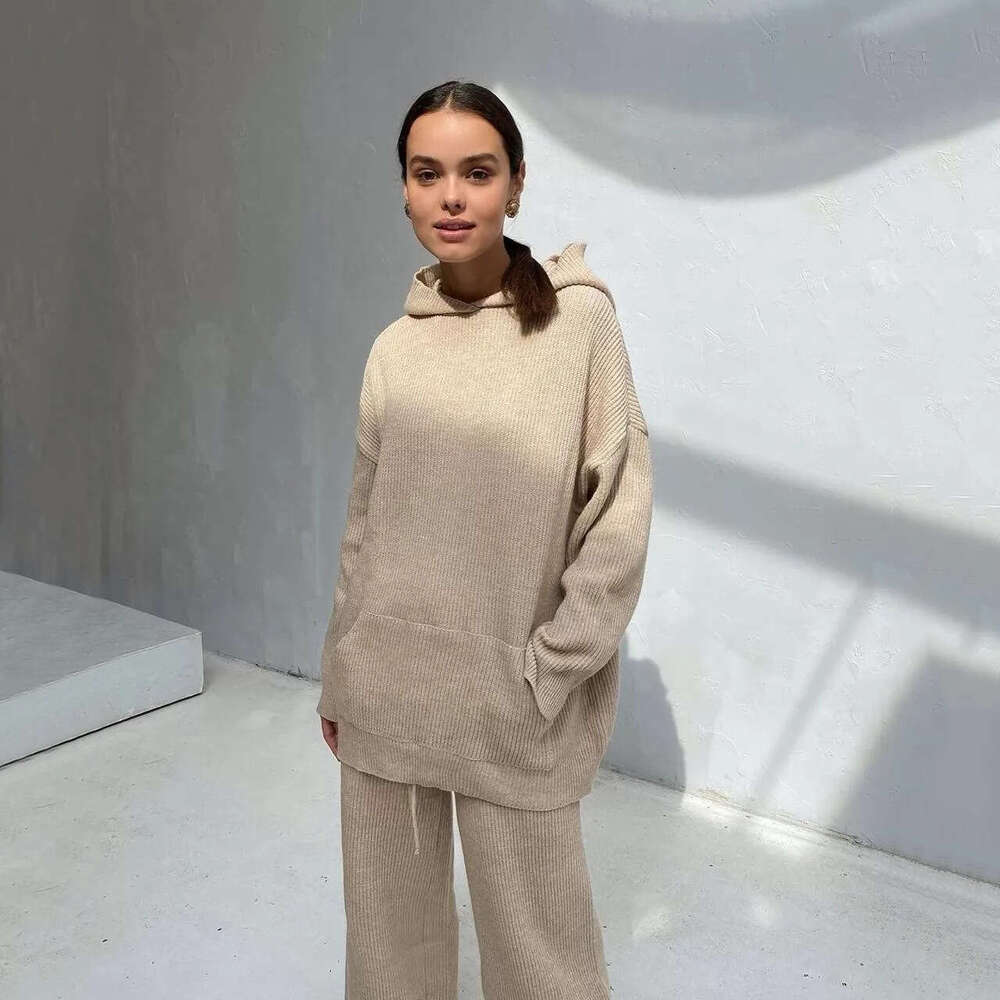 2025 hot selg European American autumn and winter women's sports hoodie two-piece set new casual versatile fashion clothing