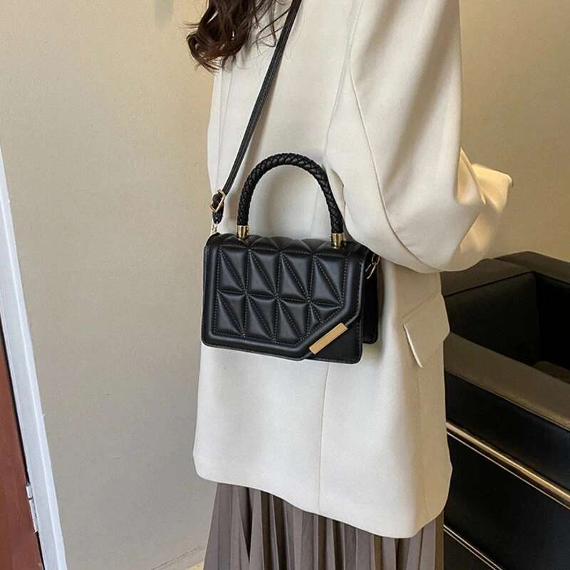 New Fashion Shoulder Bag Checkered PU Leather Women's Handbag Designer Women's Crossbody Bag
