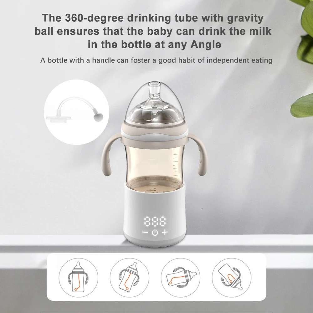 Baby Bottle Warmer Milk Heater with Digital Display for Instant Temperature 5500mAh Battery Breastmilk 250117