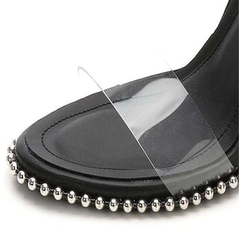 New Shoes Summer Fashion Female Platform Sandals Rivet Metal Pumps Wedding Women High Heels 9cm and 7cm