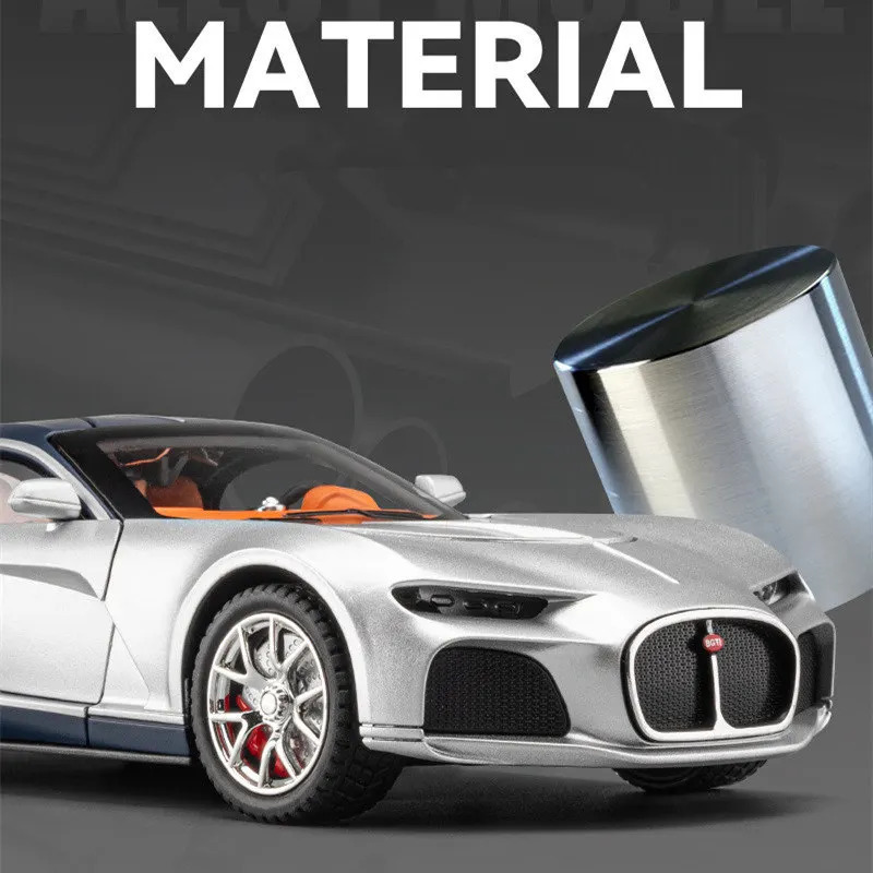 1 24 Bugatti Atlantic Alloy Sports Car Model Diecasts Metal Toy Vehicles Car Model Simulation Sound Light Collection Kids Gifts 250114