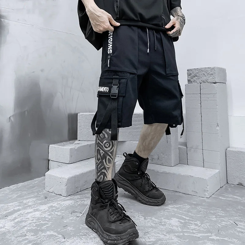 Summer Shorts Men Harajuku Streetwear Casual Mans Cargo Shorts Fashion Techwear Japanese Korea Hip Hop y2k Punk Male Clothing 250108